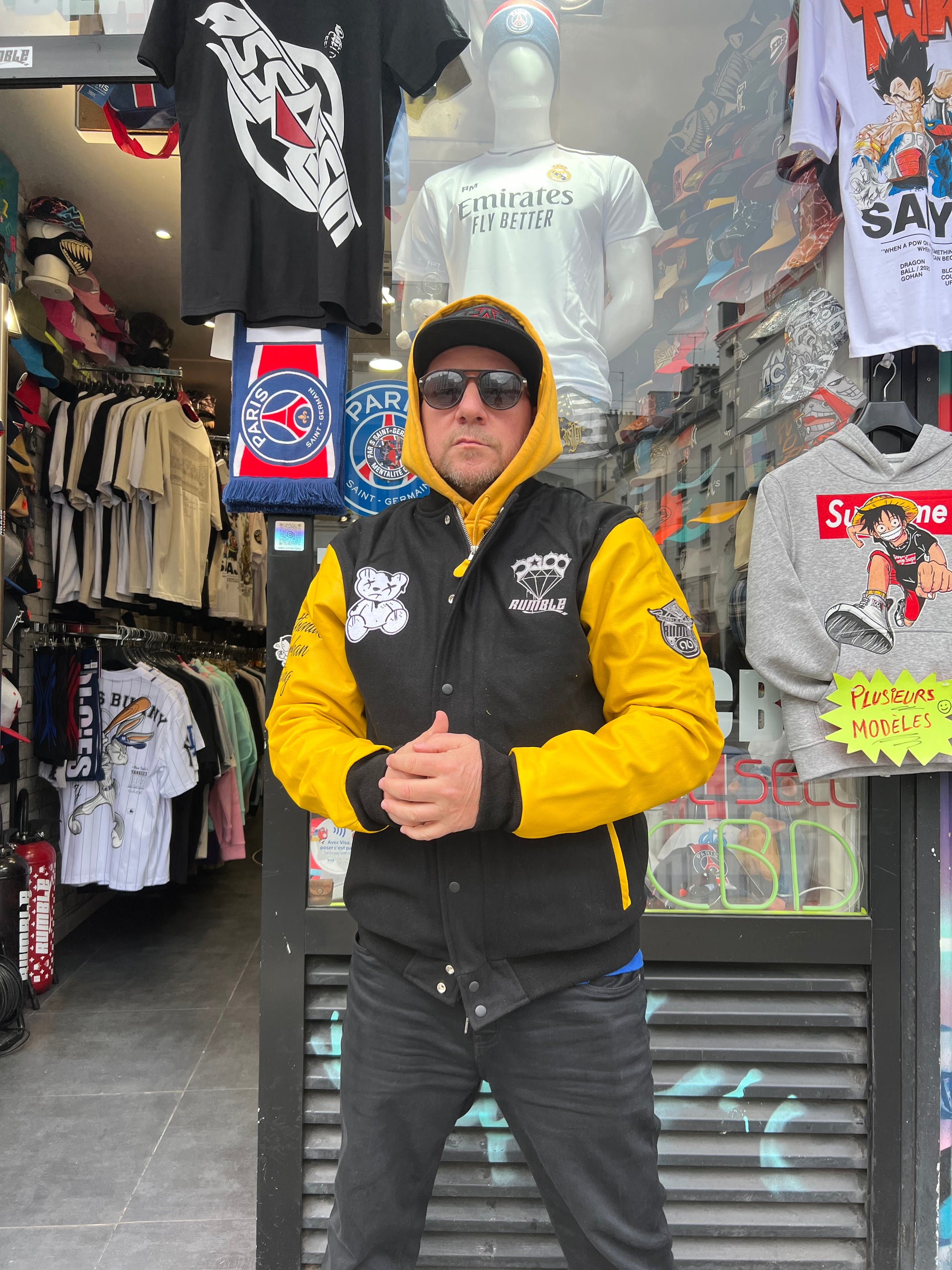 TEDDY MANCHE CUIR JAUNE