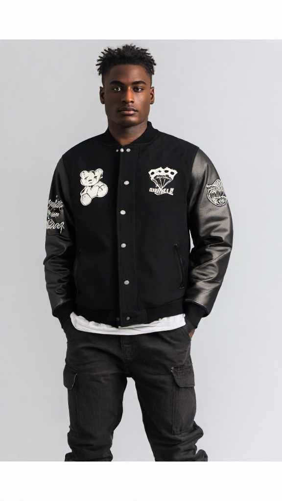 TEDDY MANCHE CUIR NOIR