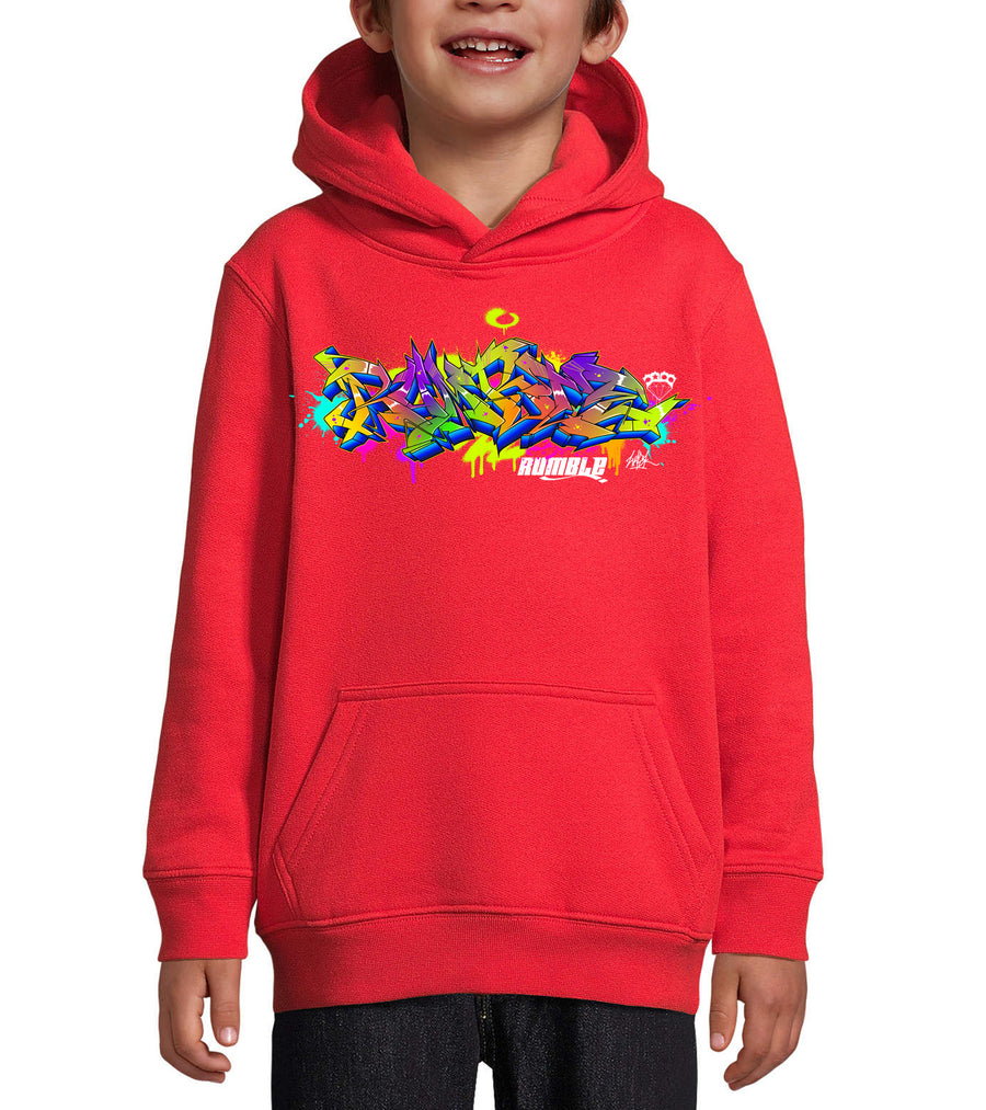 SWEAT CAPUCHE ENFANT ROUGE WASK