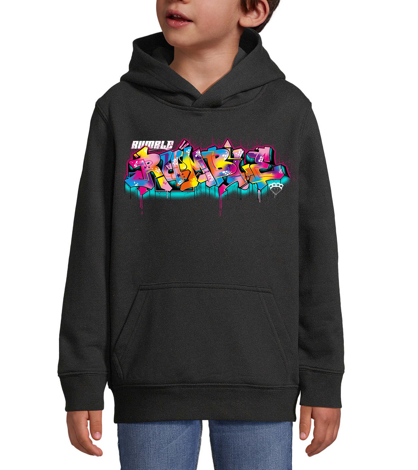 SWEAT CAPUCHE ENFANT NOIR ZENOY