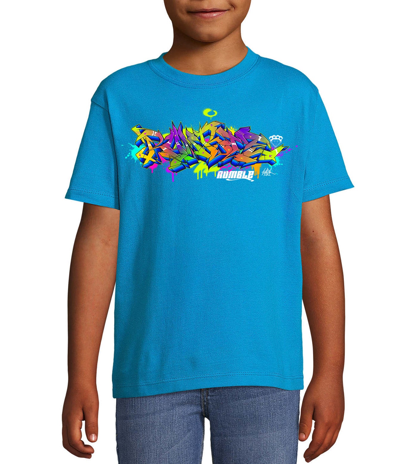TEE SHIRT ENFANT BLEU ROYAL WASK