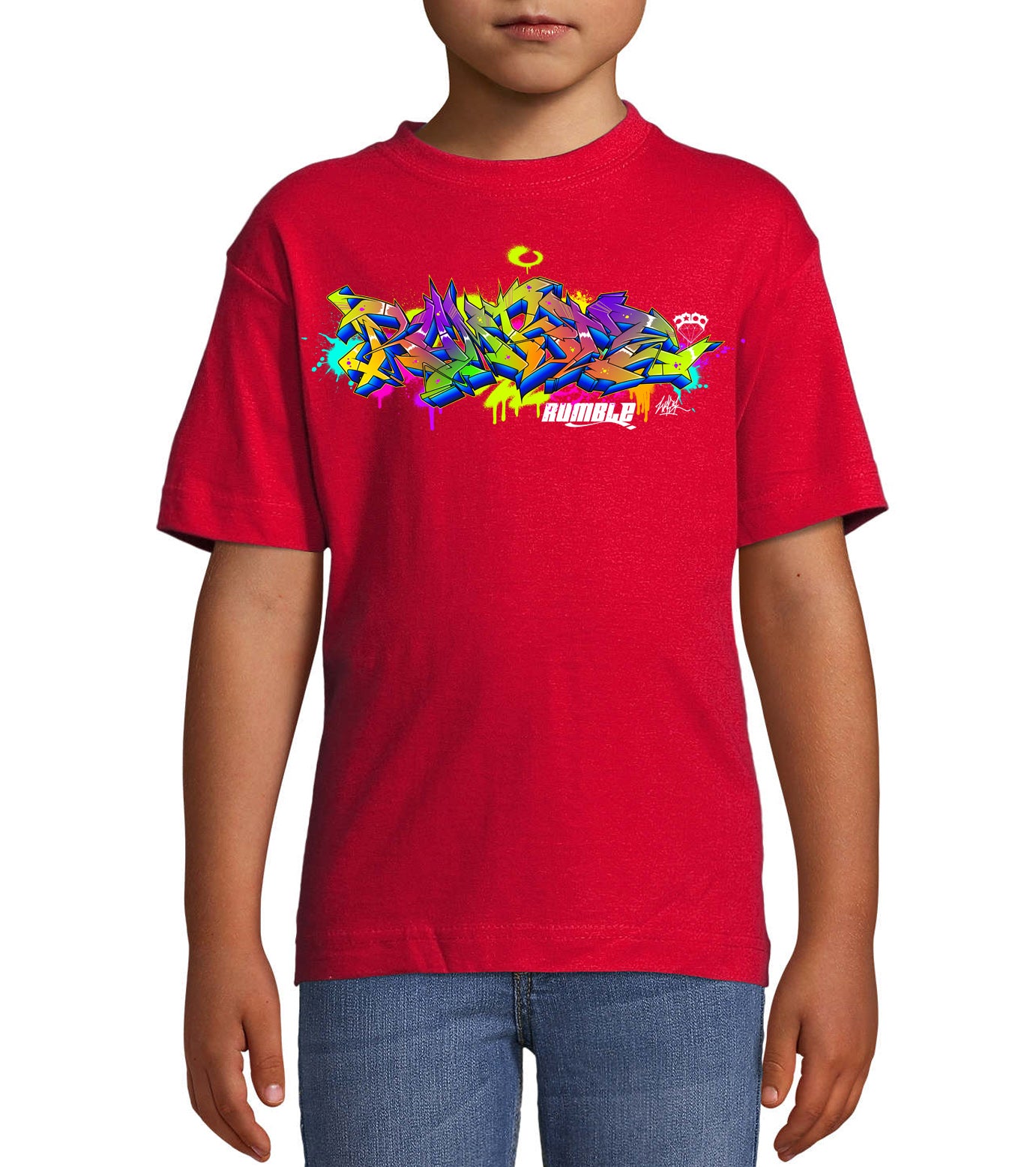 TEE SHIRT ENFANT ROUGE WASK