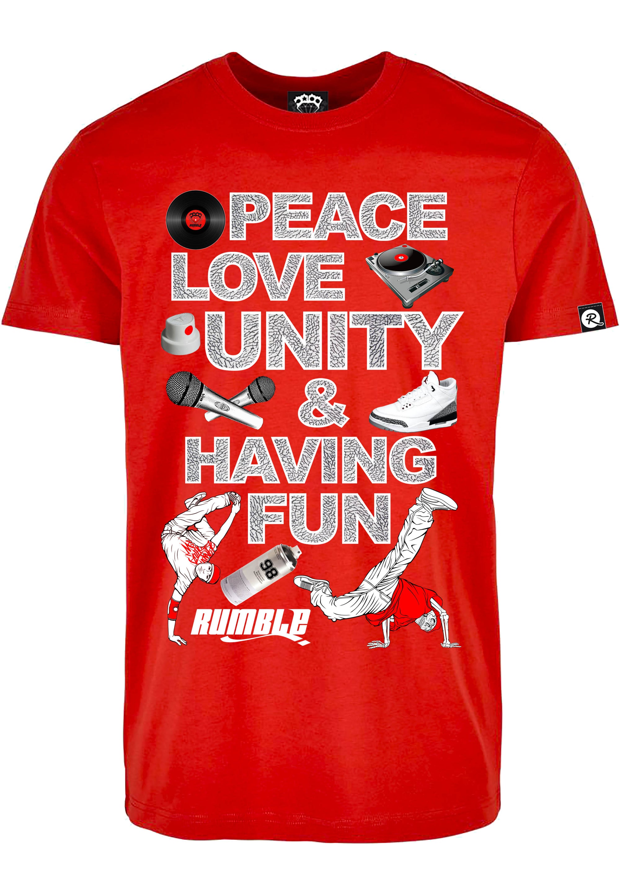 T-shirt PEACE LOVE Rouge