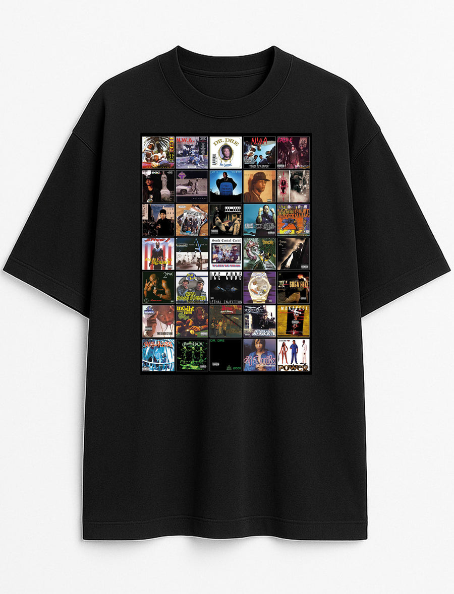 T-SHIRT POCHETTE ALBUM RAP WEST COAST
