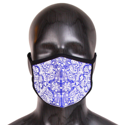 Masque élastique bandana bleu avec filtre pm 2.5