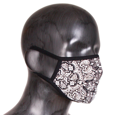 Masque élastique bandana noir avec filtre pm 2.5