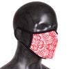 Masque élastique bandana rouge avec filtre pm 2.5