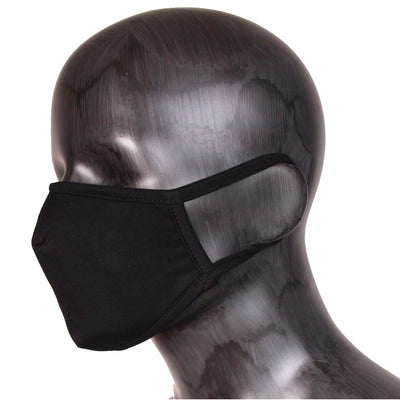 Masque élastique Uni noir avec filtre pm 2.5
