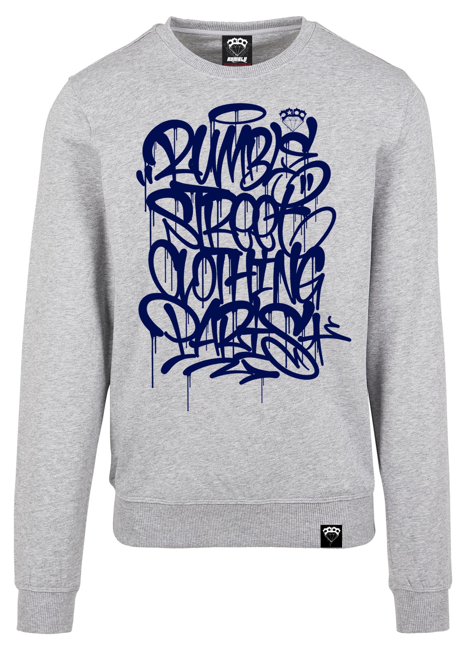 Sweat Gris Logo Tag Yone Bleu