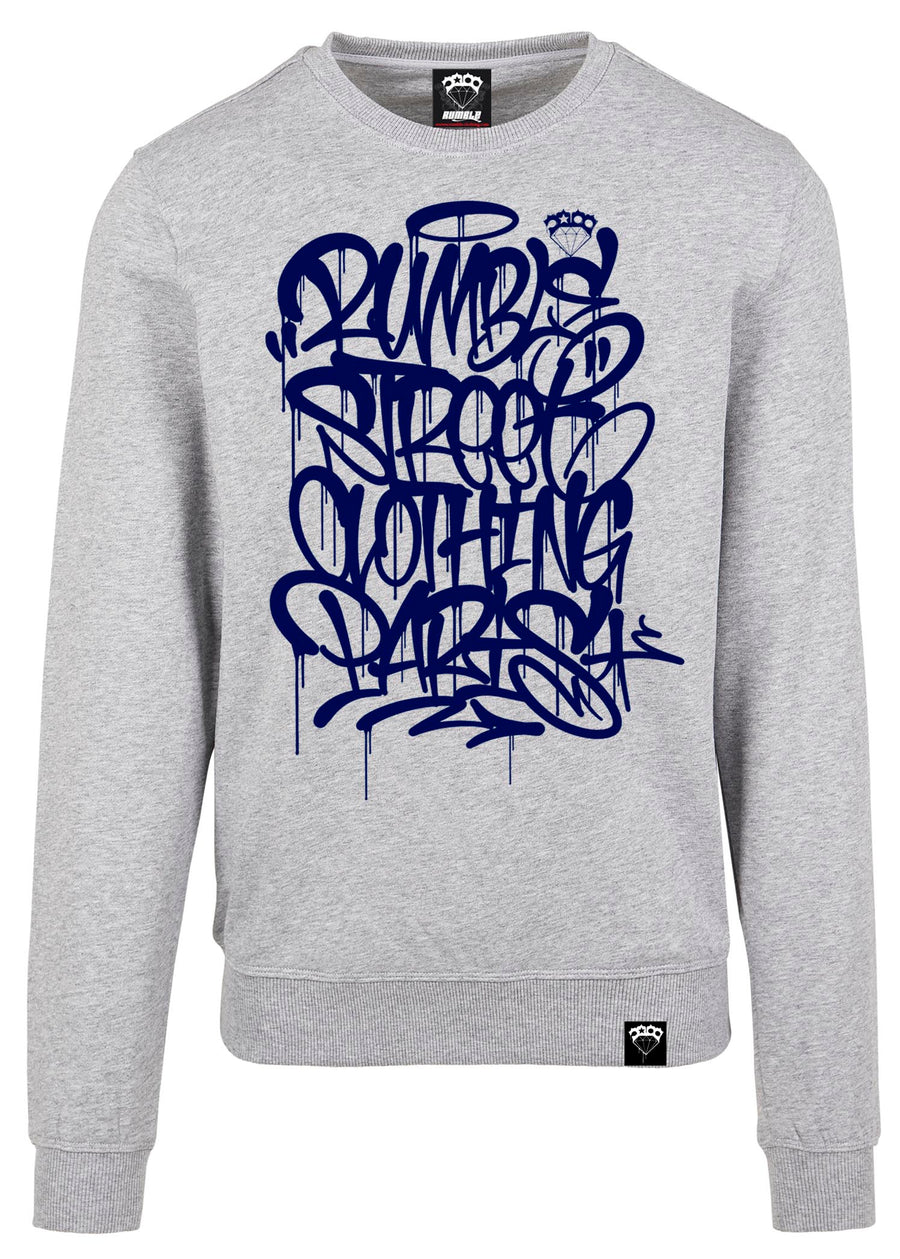 Sweat Gris Logo Tag Yone Bleu