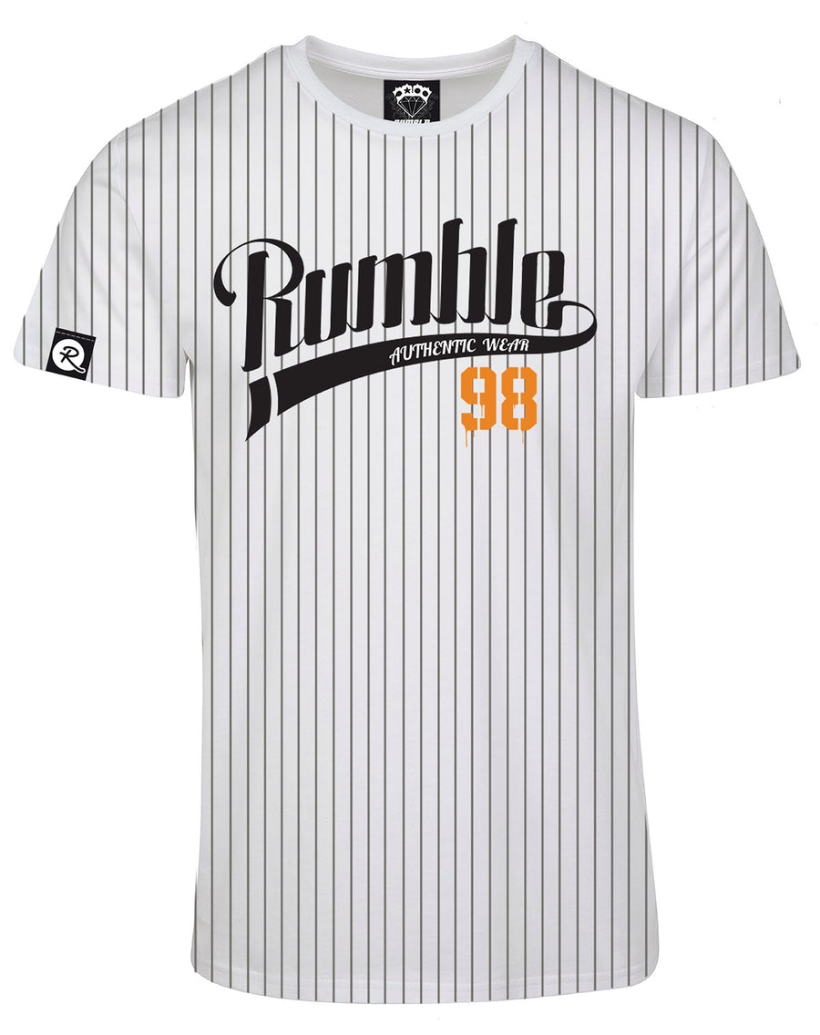 T-shirt baseball blanc