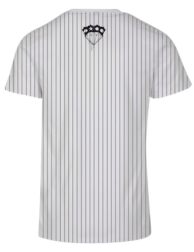 T-shirt baseball blanc