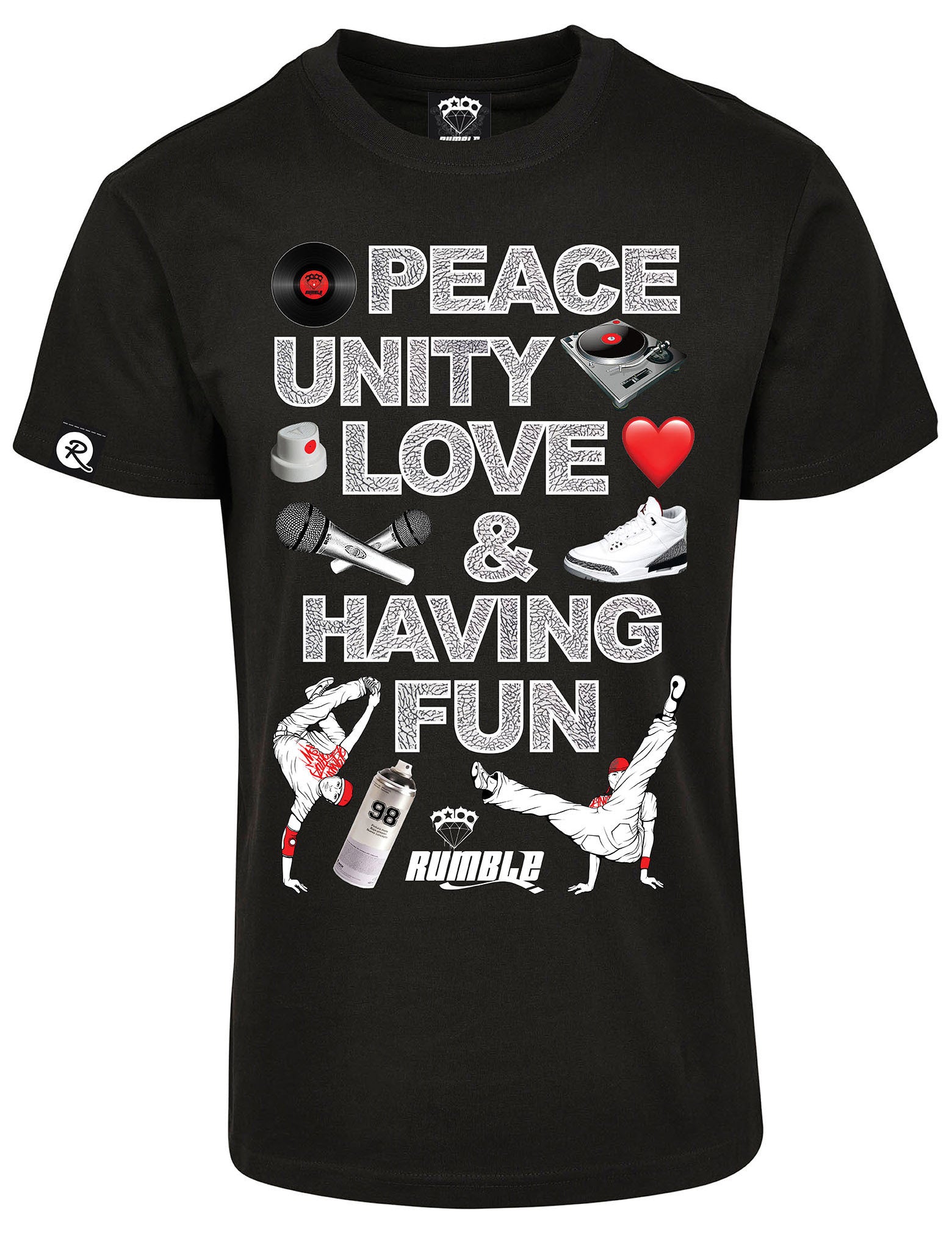 T-shirt PEACE LOVE Noir
