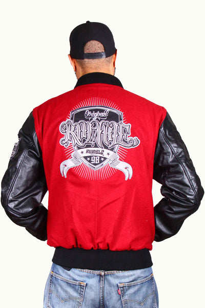 Veste teddy Rumble Noir / Bordeau