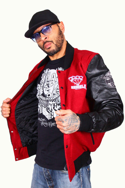 Veste teddy Rumble Noir / Bordeau